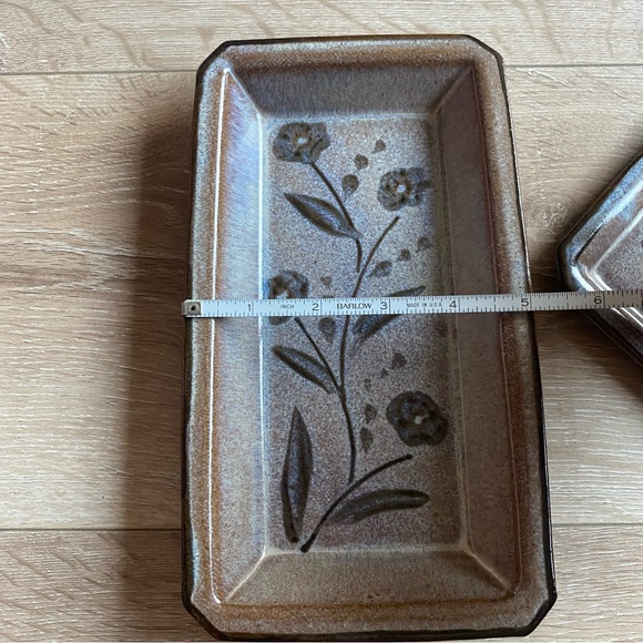 Vintage signed Pottery tray set with wall hanger , jewelry tray , coin catch all - Picture 6 of 11
